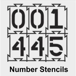 4 Way Lock Number Stencil Sets