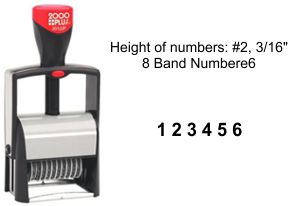 Number Stamp Size: 3 / 6-Band Traditional