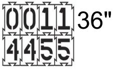 4-Way-Lock Stencil 0-9 Numbers - 36"