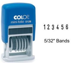 COLOP S-126 Self-Inking Mini Numbering Band Stamp